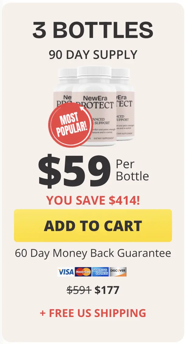 NewEra Protect 3 Bottles - 90 Day Supply - Most Popular - $59 Per Bottle - Save $414 - Free US Shipping