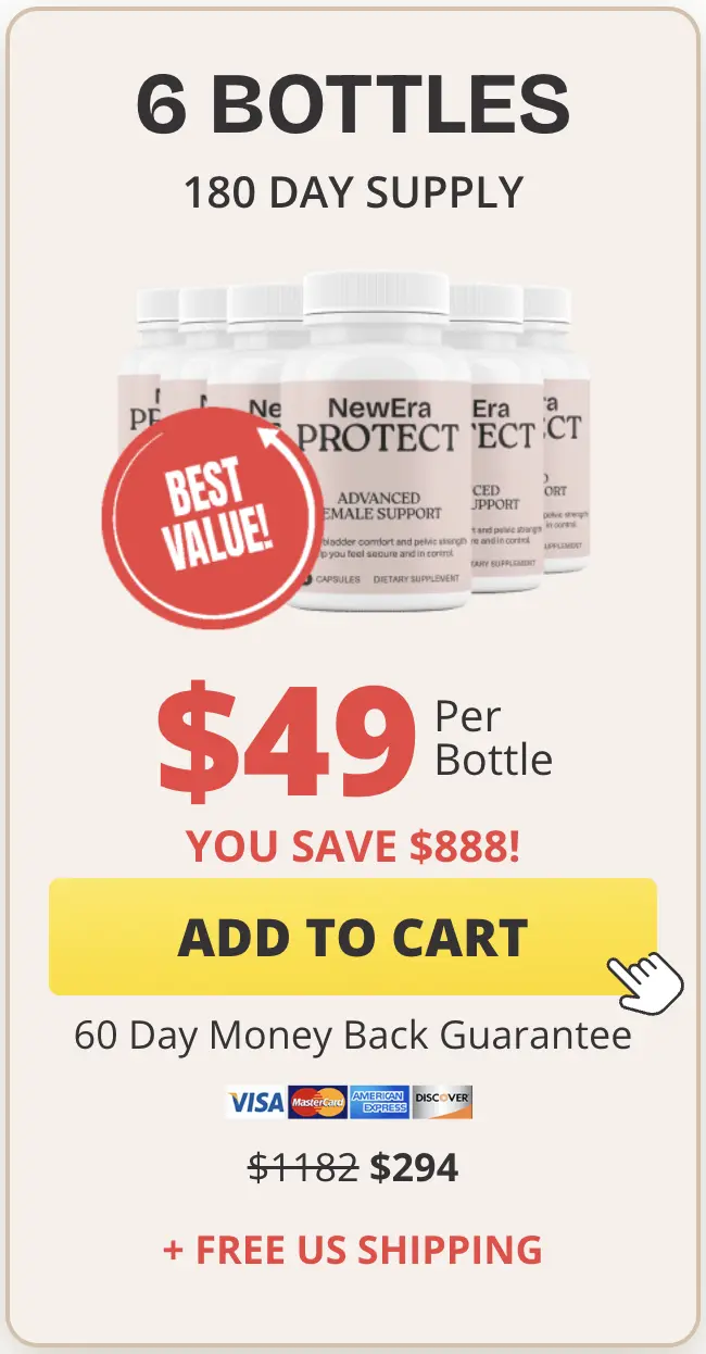 NewEra Protect 6 Bottles - 180 Day Supply - Best Value - $49 Per Bottle - Save $888 - Free US Shipping